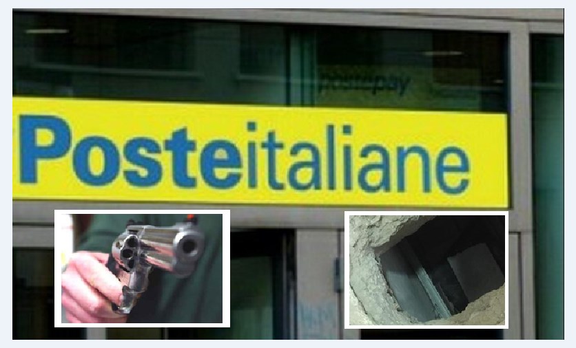 Rapina a mano armata della banda del buco, portati via 90mila euro dalle poste