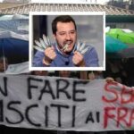 Sorrento, all'arrivo di Salvini risponde la carica dei "Fravagli"