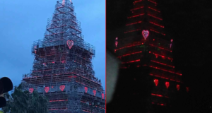 San Valentino a Napoli ricicla il Natale, N'Albero ricoperto di cuori