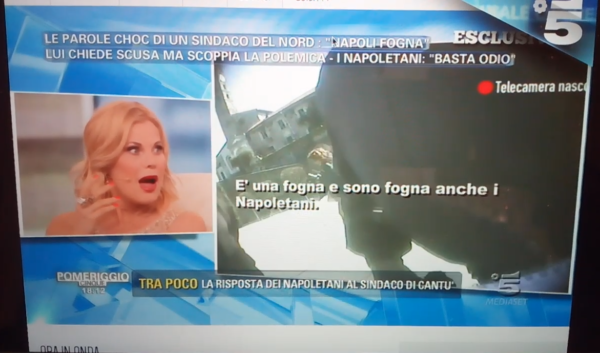 Sindaco di Cantù: "Napoli davvero è una fogna", l'intervista da Barbara D'Urso