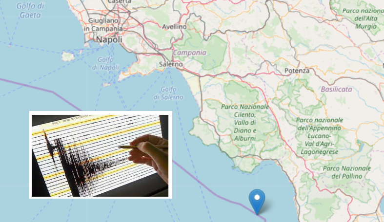 Terremoto, tre scosse nel Tirreno: sciame sismico avvertito in Campania e Calabria