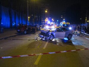 Tragico incidente a catena sull'Asse Mediano: otto feriti
