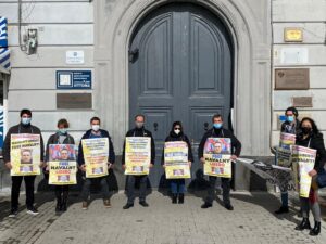 Sit-in del Partito Radicale davanti il Consolato russo a Napoli per Navalny