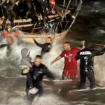 Agente eroe salva una bimba a Crotone