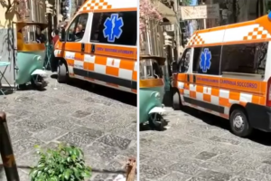 Ambulanza bloccata Quartieri