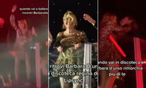 Barbara D'Urso in discoteca