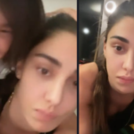 Belen sola a casa con Santiago