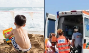 Bimbo si amputa dito in spiaggia a Palinuro