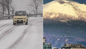 Bufera di neve in Campania