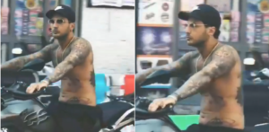 Corona a Napoli in moto senza maglietta