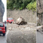 Crolla un masso a Capri
