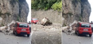 Crolla un masso a Capri