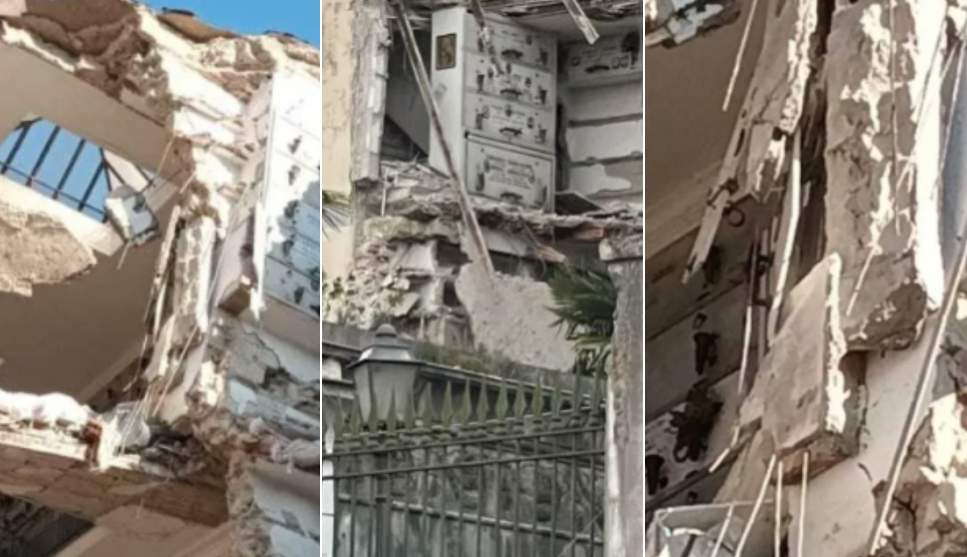 Crollo nel cimitero di Poggioreale