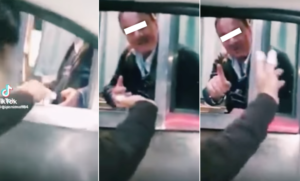 Danno una moneta incandescente al casellante