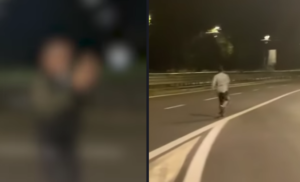 Fa jogging sull'asse mediano