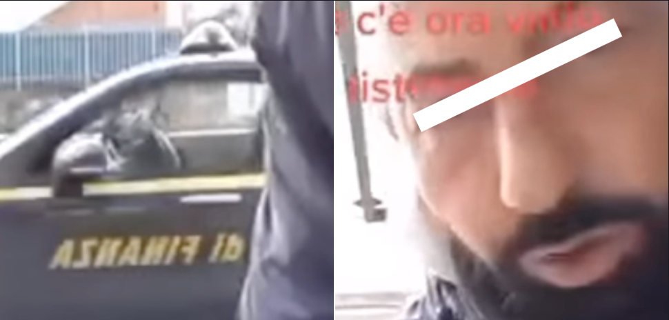 Fa un video davanti alla Finanza