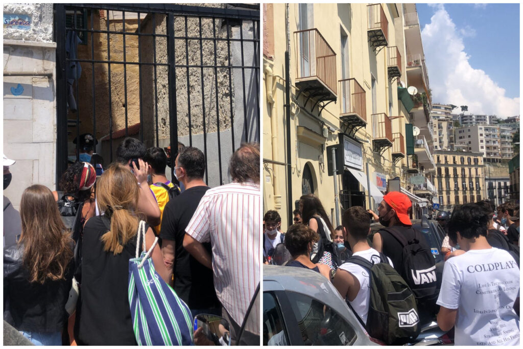 Noto lido di Napoli chiude i cancelli e lascia fuori i bagnanti