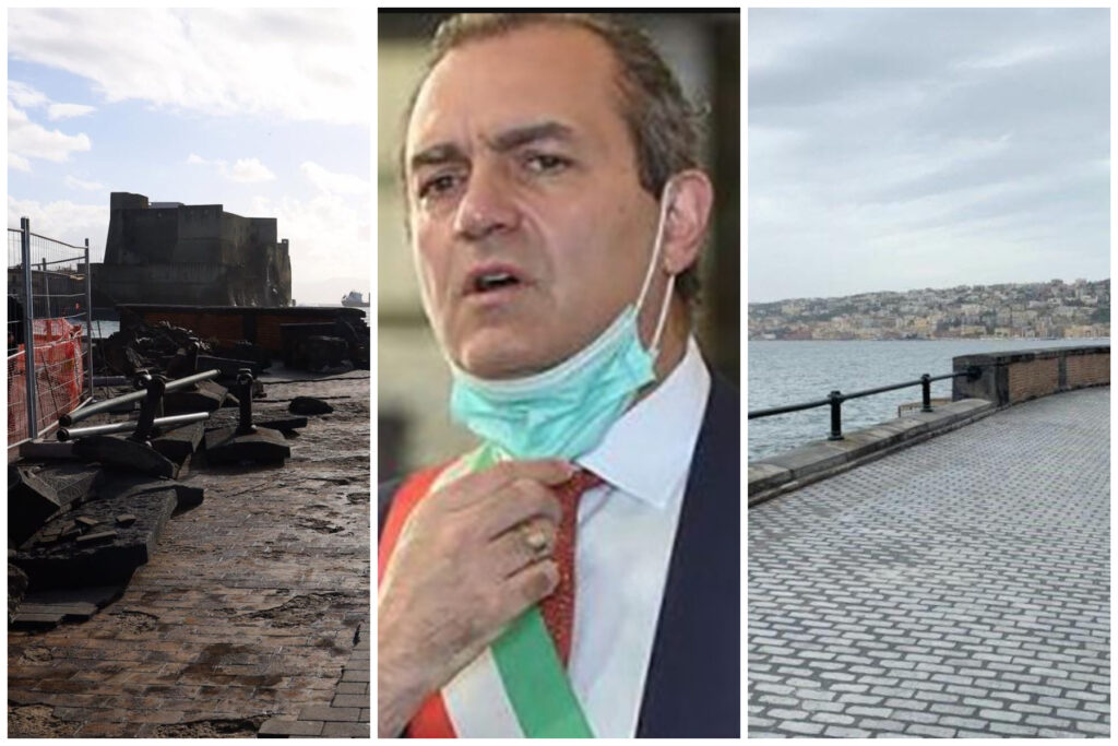 De Magistris esulta per il lavori sul lungomare ma i napoletani lo massacrano