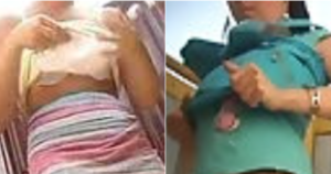Guardone filma una donna in una cabina di un lido a Bacoli