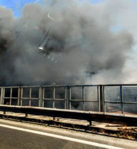 Incendio sull'asse mediano