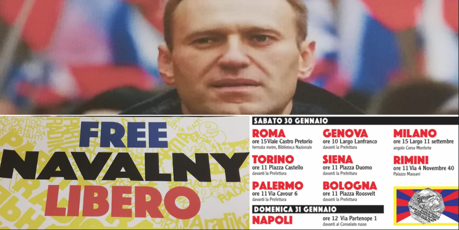 Sit-in del Partito Radicale al Consolato russo di Napoli