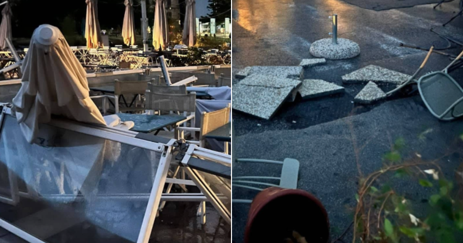 Lungomare di Napoli dopo il temporale