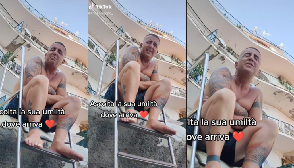 La casa di Franco Ricciardi a Marechiaro, incontra fan a mare, lei senza parole:"Che cosa mi hai detto?"