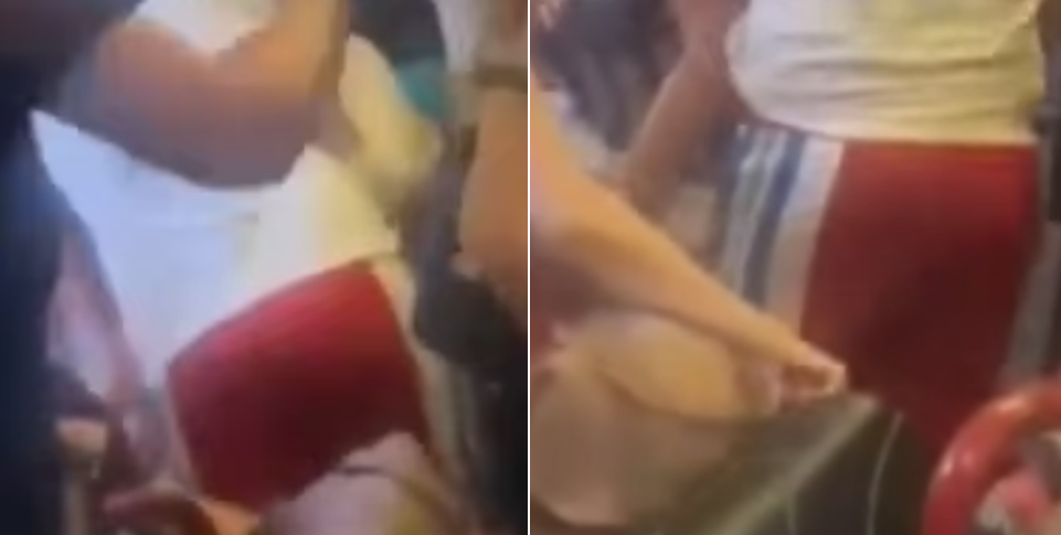 Rissa a bordo della circumvesuviana