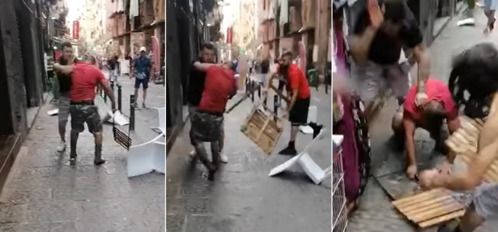 Rissa nel centro storico