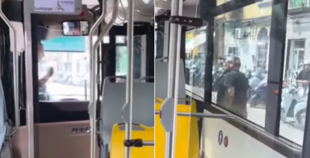 Rissa tra conducenti di bus a Napoli