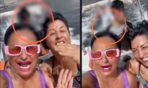 Rita De Crescenzo fa guidare il gommone al figlio minorenne