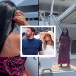 Rita De Crescenzo prova a salire sullo yacht di Jennifer Lopez