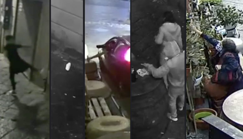 Napoli, lancio del sacchetto e furto delle piante: gli incivili incastrati dalle telecamere