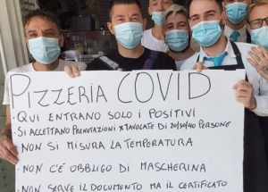 La protesta ironica di Errico Porzio: "Pizzeria Covid, accettiamo prenotazioni per 20 persone"