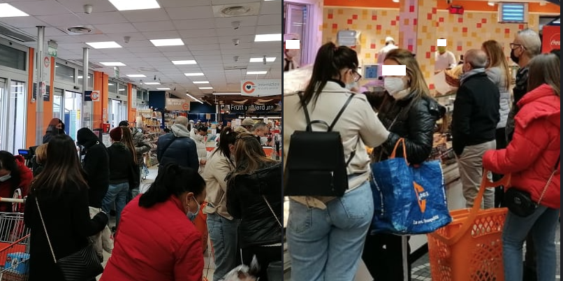 Napoli, ressa e caos nel supermercato. Lite in fila: "Fatti più là"