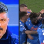 Il Napoli batte la Juve ed esplode la gioia, i giocatori azzurri abbracciano Gattuso