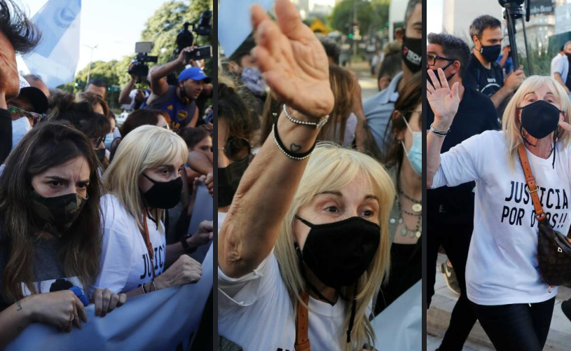 Aggredita la famiglia di Diego Armando Maradona. Folla in strada a Buenos Aires per urlare 'Giustizia per Diego'. Moglie e figlie lasciano il corteo