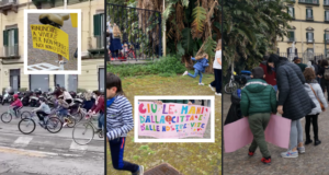 Napoli, iniziativa 'No Dad'. Pedalata e presidio simbolici alla Villa Comunale: "Un anno senza scuola, non ci stiamo"