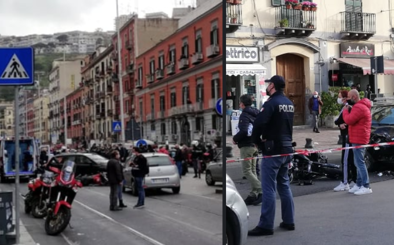 Schianto auto-moto a Napoli, agente in ospedale. La donna coinvolta nell'incidente: "Io avevo già girato"