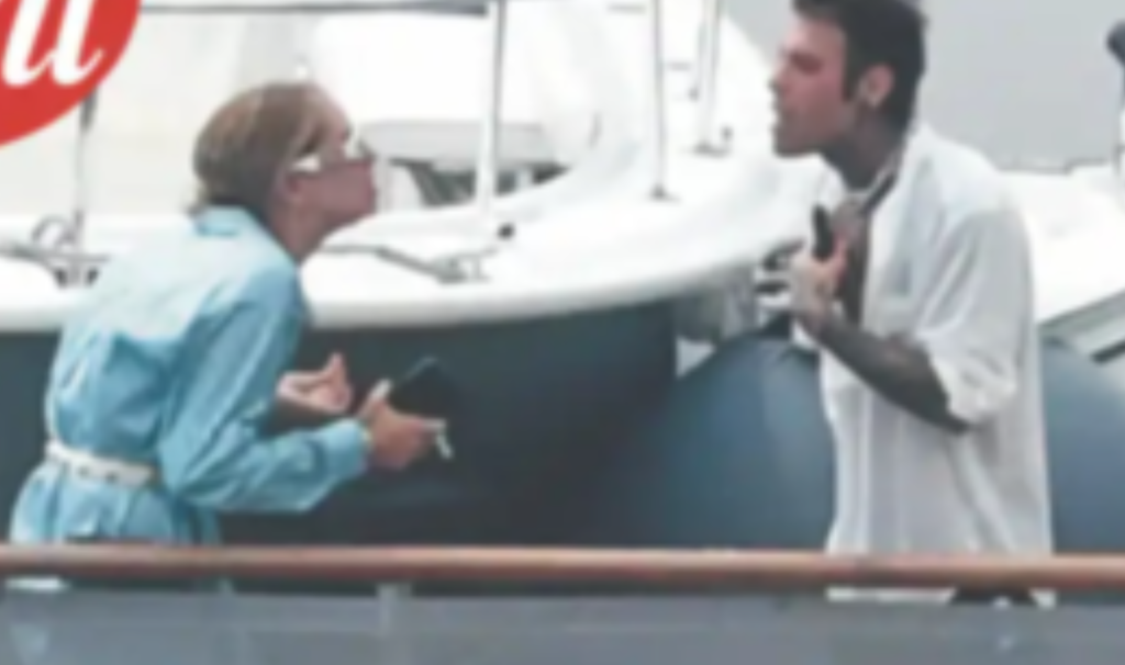 lite in barca tra Chiara Ferragni e il marito Fedez: