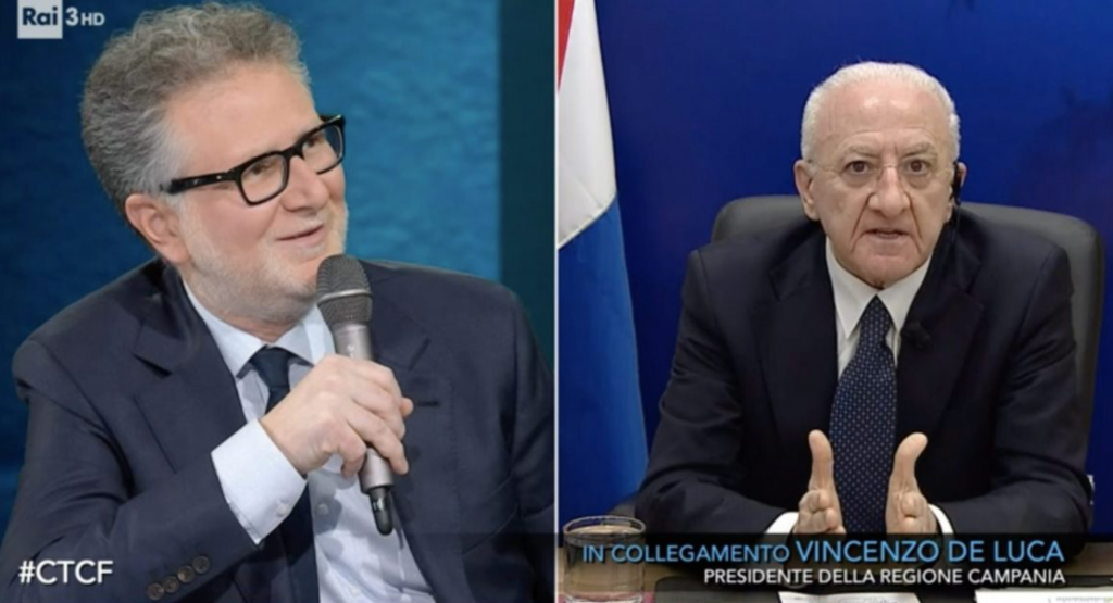 Che Tempo che Fa, lite tra Fabio Fazio e Vincenzo De Luca