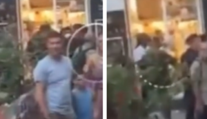 protesta contro pizzeria dal Presidente