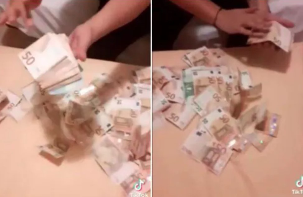 Truffa reddito di cittadinanza: tantissime banconote in un video su TikTok