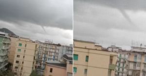 Tromba d'aria a Salerno