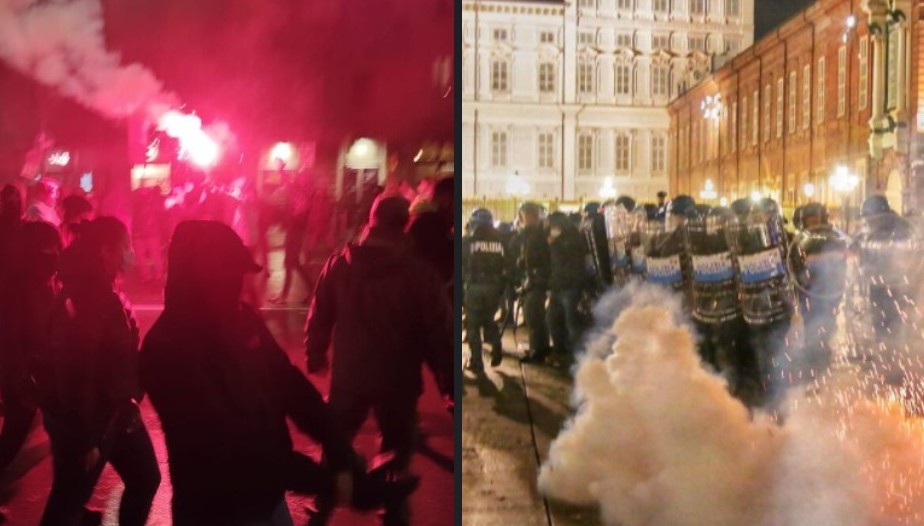 A Napoli si balla e canta, guerriglia a Milano e Torino: bombe, molotov e saccheggi