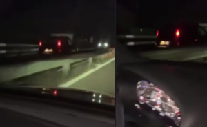 Auto contromano sull'asse mediano