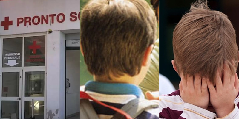 bambino ferito ritorno scuola aversa