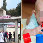 bambino pallina di gomma salvato