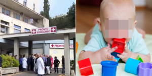 bambino pallina di gomma salvato