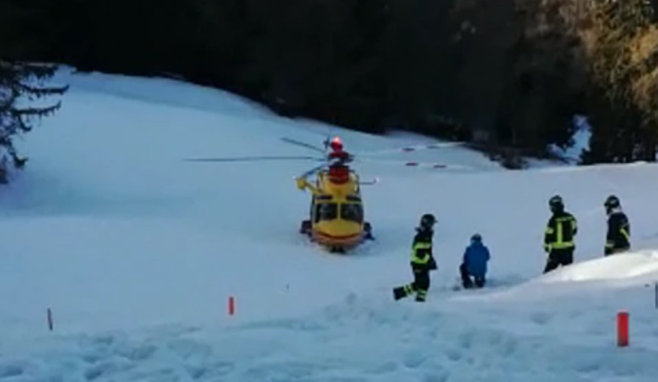 bimba investita pista da sci